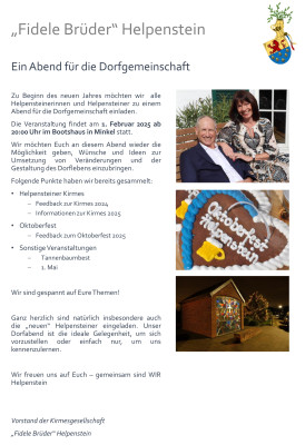 Helpensteiner Dorfabend 2025